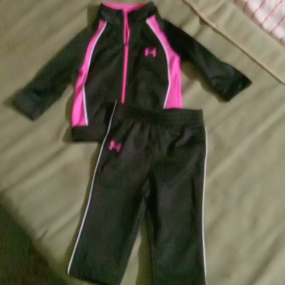 matching under Armour track suit